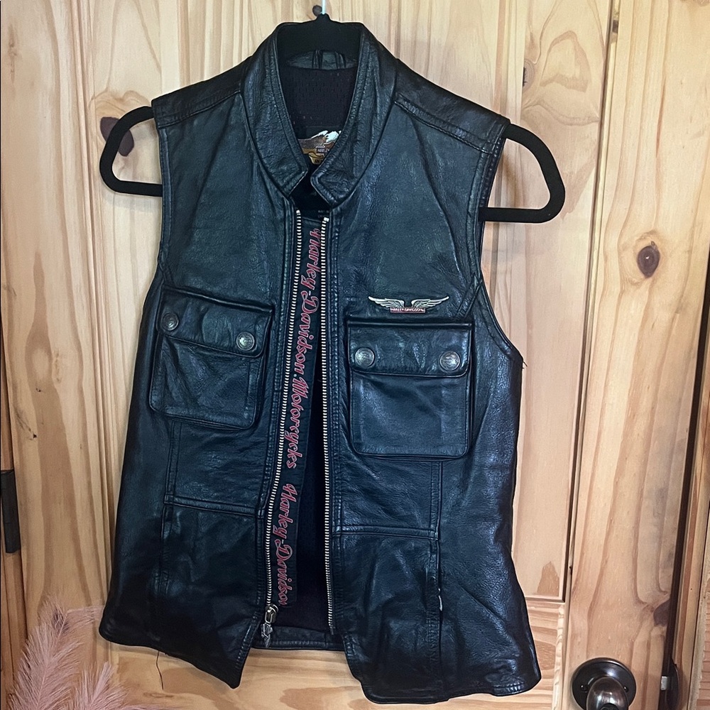 Harley-Davidson American Legend Black Leather Motorcycle Vest